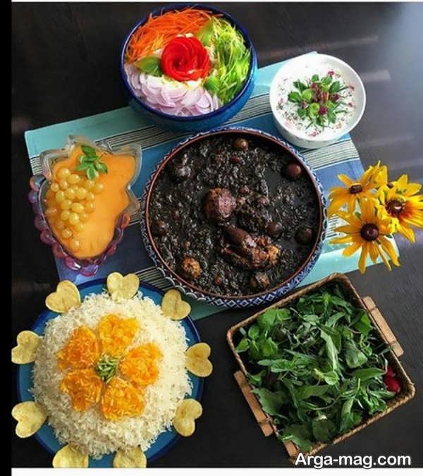 تزیین غذای ایرانی زیبا و شیک