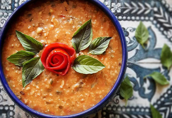 طرز تهیه آش گوجه فرنگی