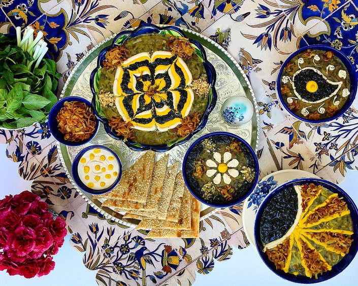 آش شله قلمکار خوشمزه برای افطاری