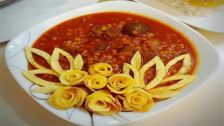 طرز تهیه خورشت قیمه یزدی مجلسی 