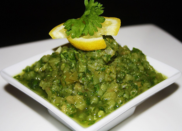 طرز تهیه نازخاتون با بادمجان و سبزی شمالی