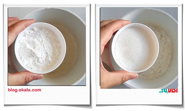 اضافه کردن نشاسته گندم به دسر پرتقالی