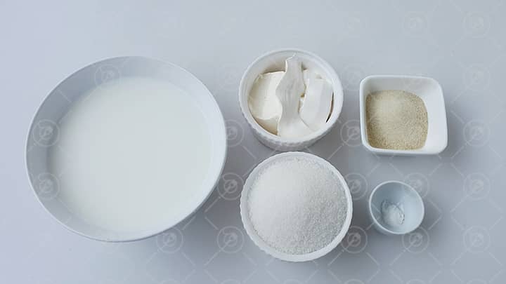 مواد لازم قسمت شیری پاناکوتای خرمالو
