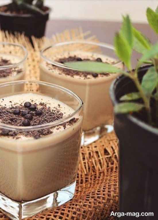 دیزاین سه رنگ دسر نسکافه ای