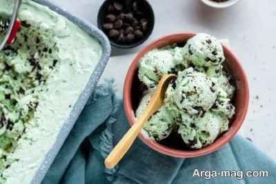 تهیه بستنی نعناعیی
