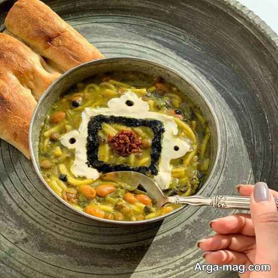 تزیین های آش رشته