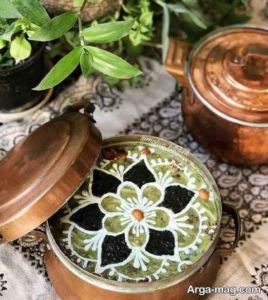 تزیین آش رشته شکل خاص