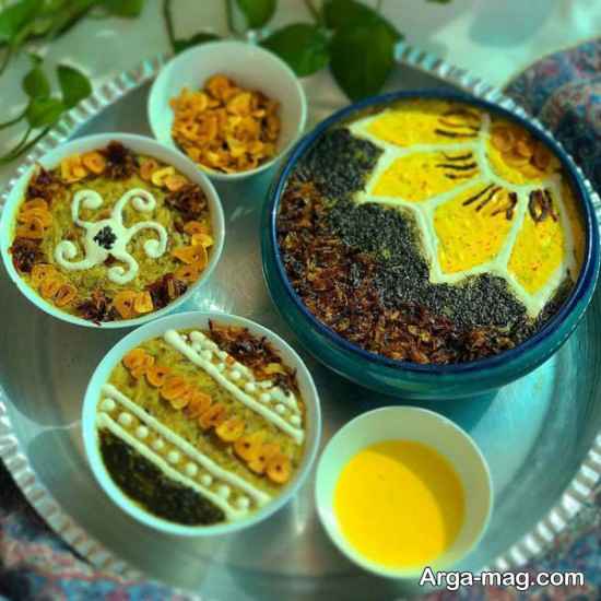 مدل های تزیین آش رشته