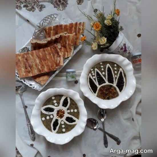 تزیین آش رشته طرح جدید