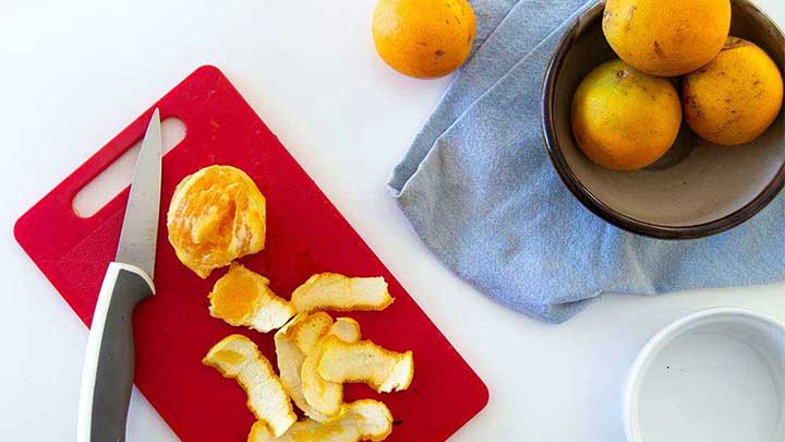 استفاده از خلال پوست پرتقال برای تهیه غذا