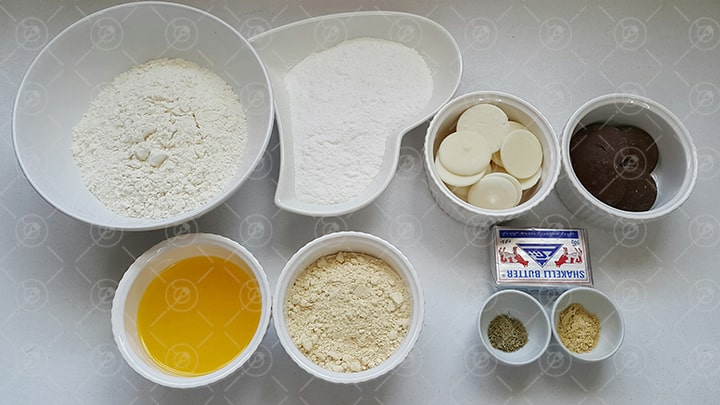 مواد لازم حلوای مرمری