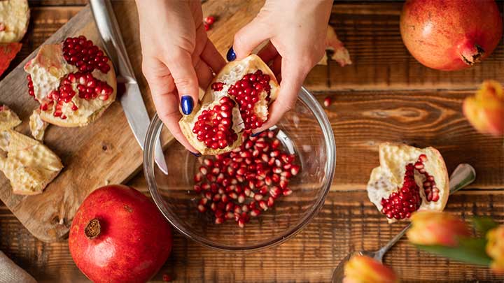 روش‌های نگهداری انار با پوست در خانه