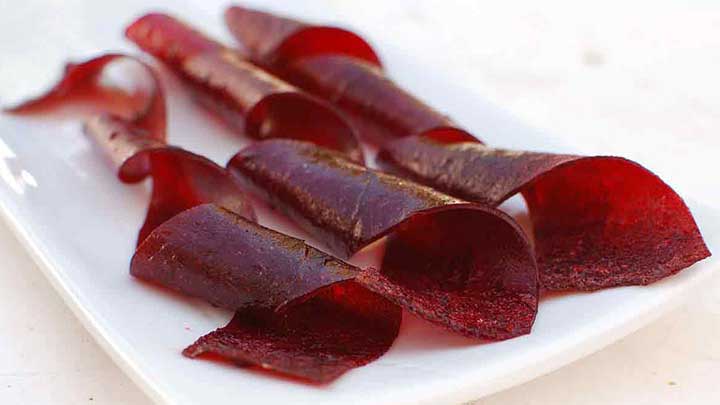 مراحل تهیه تهیه لواشک انار خانگی
