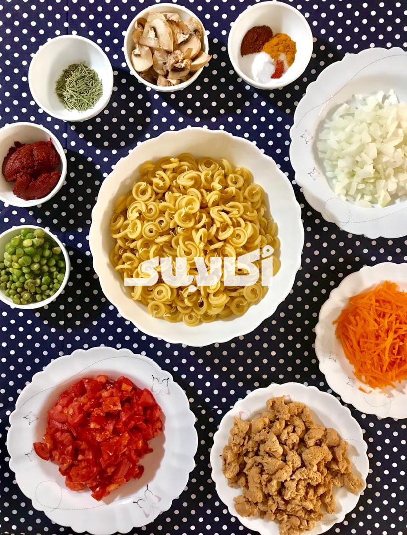 طرز تهیه ماکارونی با سویا
