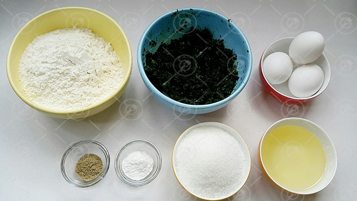 مواد لازم برای کیک اسفناج