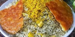 طرز تهیه سیب پلو خوشمزه و مجلسی به روش سنتی کرمانشاهی